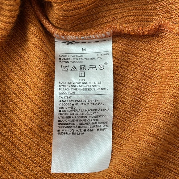 Banana Republic women’s long sleeve rib knit top faux wrap front | size M - Picture 8 of 8